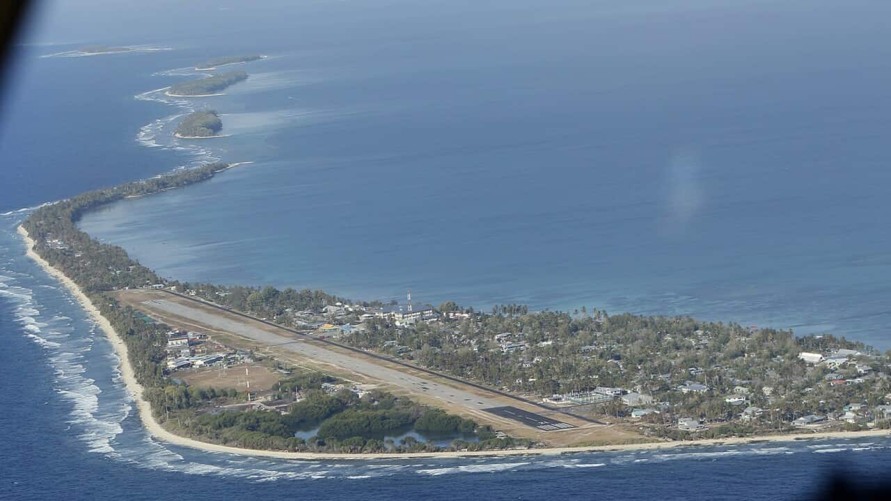 Funafuti, the main island of the nation state of Tuvalu