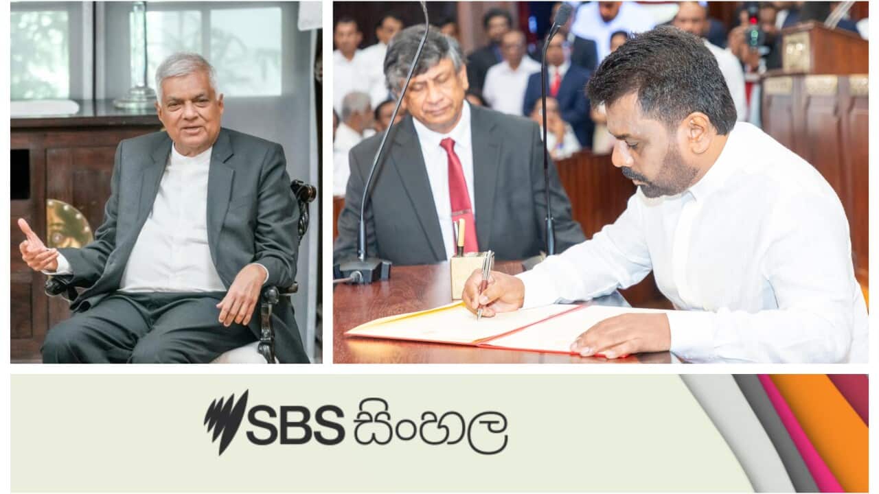 Former president Ranil Wickramasinghe and the current president Anura Kumara Dissanayake_ Sri Lanka