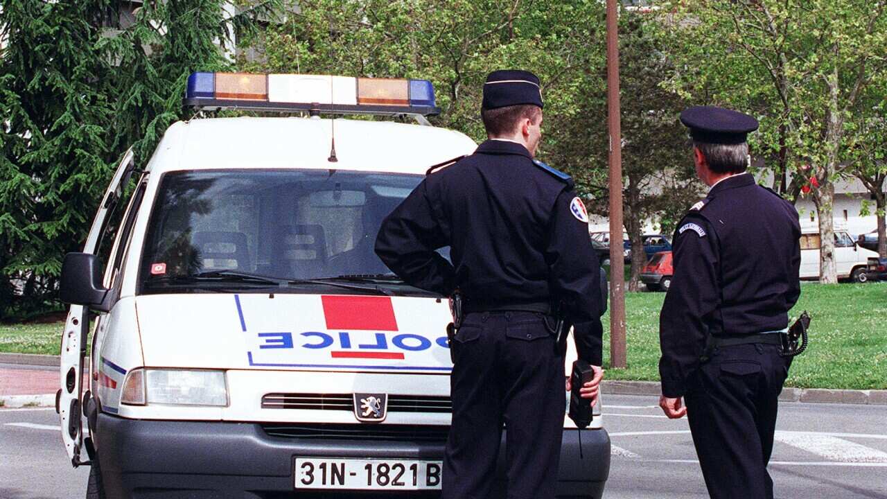 Police on patrol in the Mirail district of Toulouse