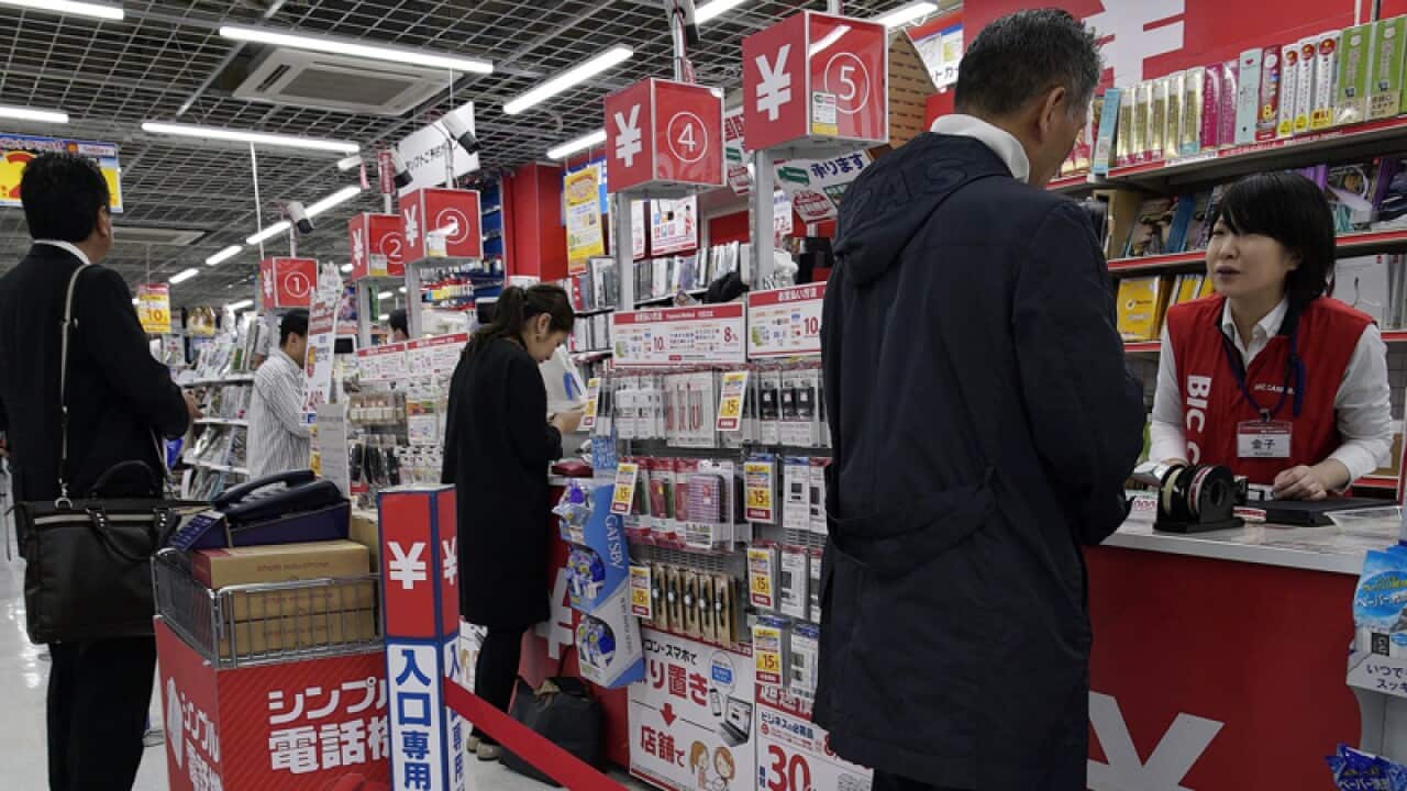 electronic products retail store in Tokyo, Japan