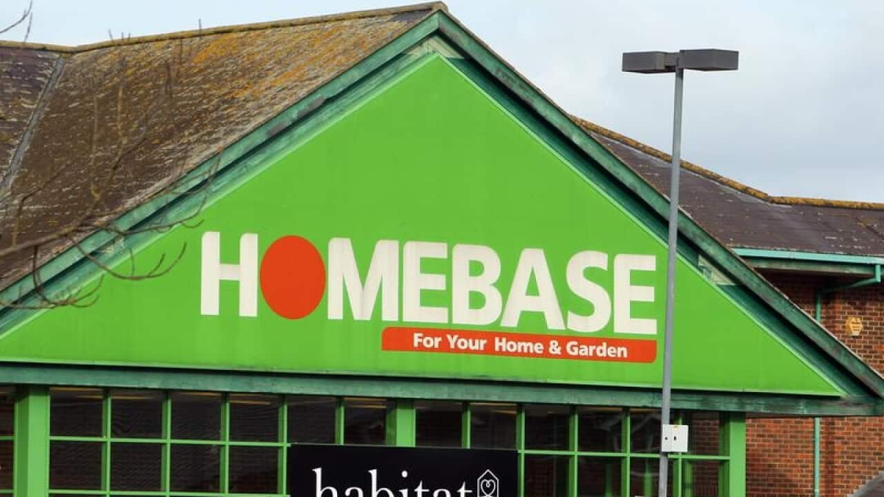 Homebase signage on UK store