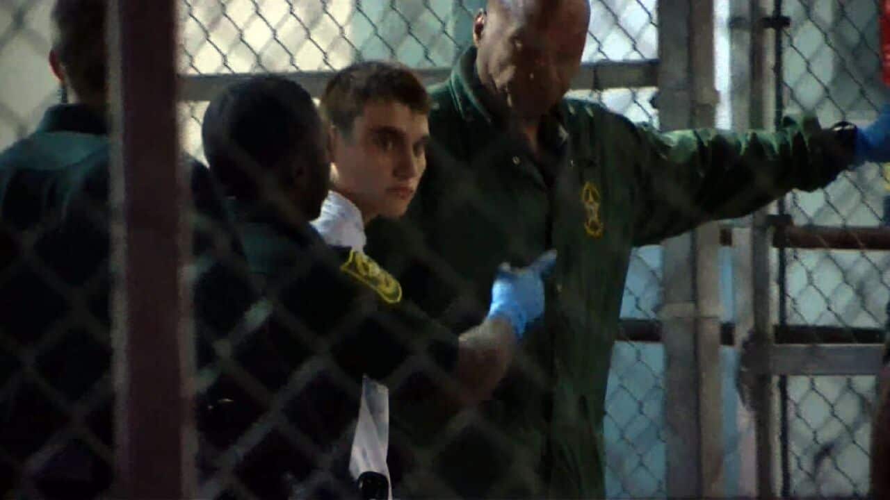 Florida shooting suspect Nikolas Cruz on February 15, 2018 at Broward County Jail in Ft. Lauderdale, Florida