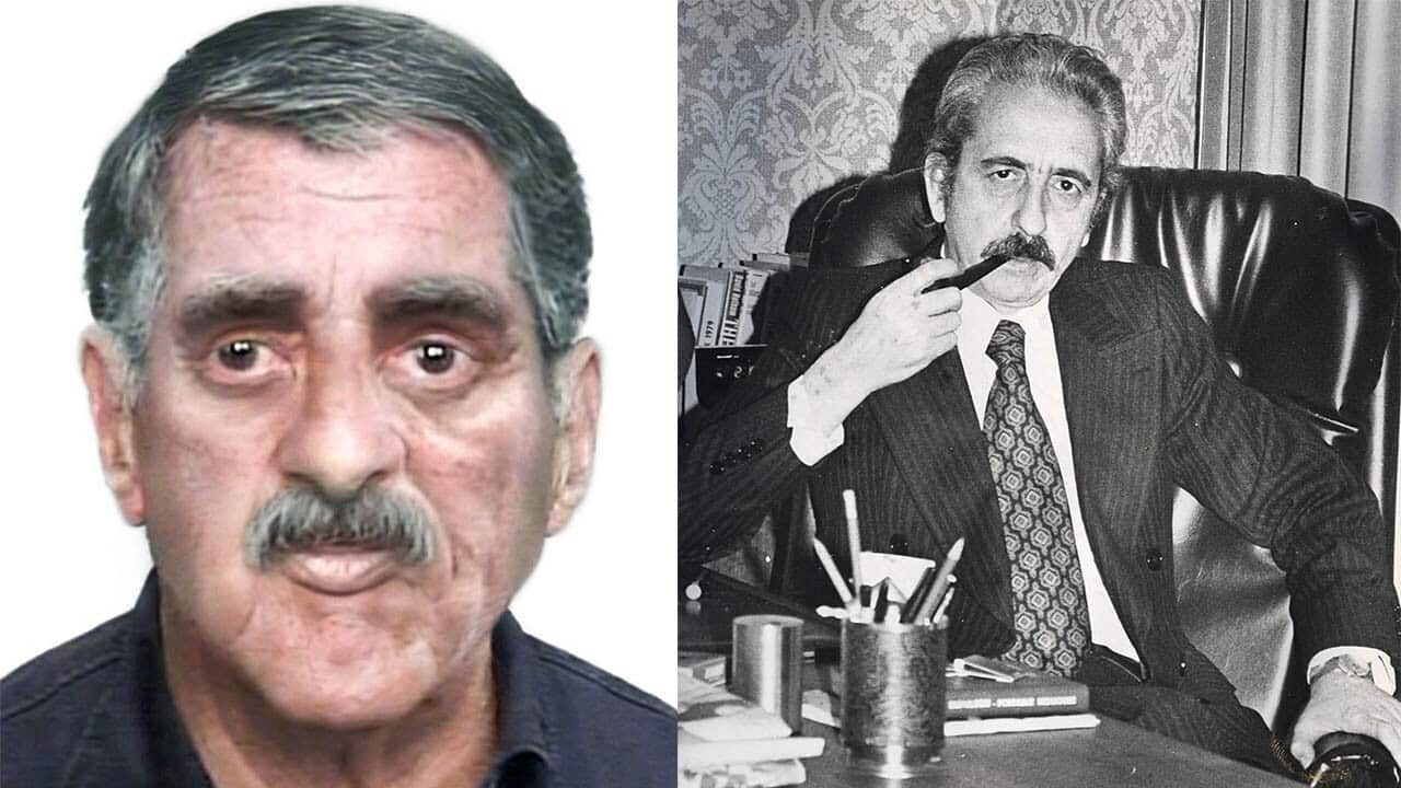 The digitally aged picture of the gunman, produced by NSW police in an attempt to crack the 1980 murder. And (right) Turkish consul general Sarik Ariyak.
