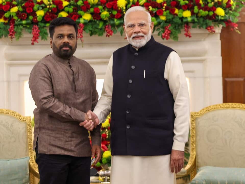 President of Sri Lanka - Anura Kumara Dissanayake and the prime minister of India - Narendra Modi