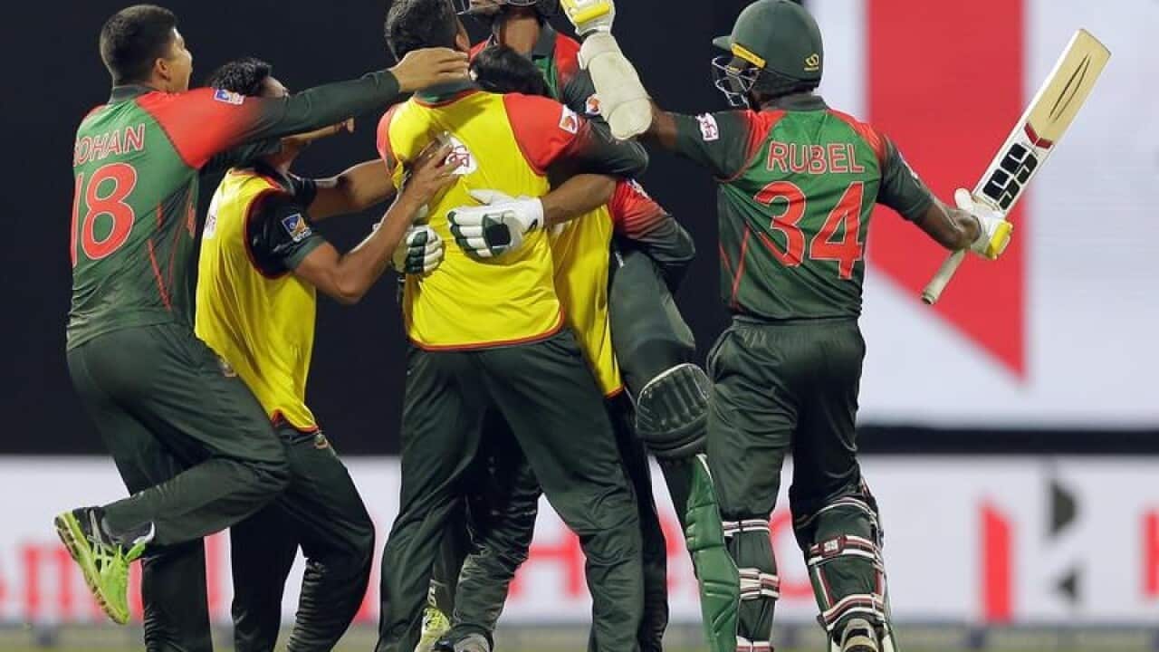 Bangladesh lift batsman Mahmudullah.