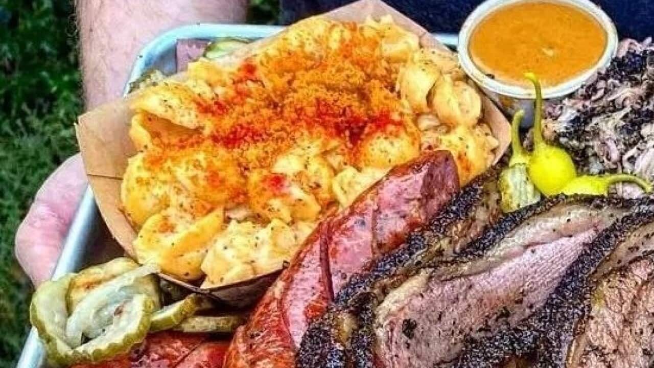 Donovan MacDonald serves up a Texas-style barbecue in Perth.