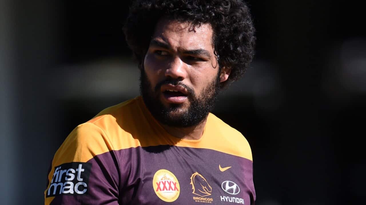 Broncos player Adam Blair