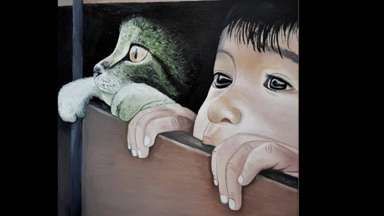 Drawing by artist Salam Noah