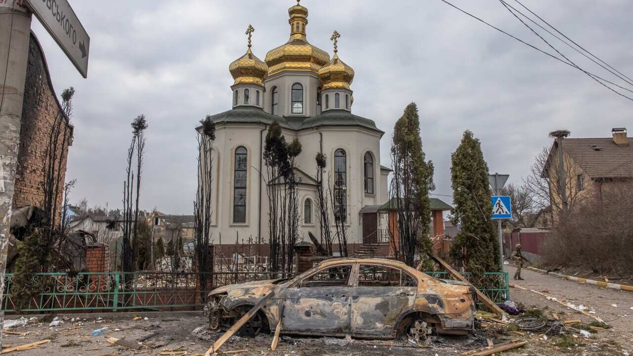 Le conseguenze di un bombardamento sulla capitale ucraina