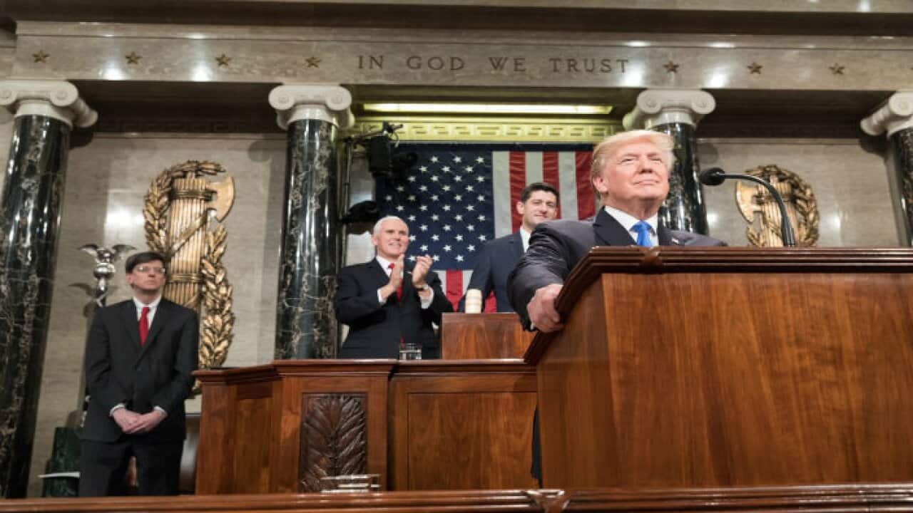 US-President Donald Trump addressed The State of Union
