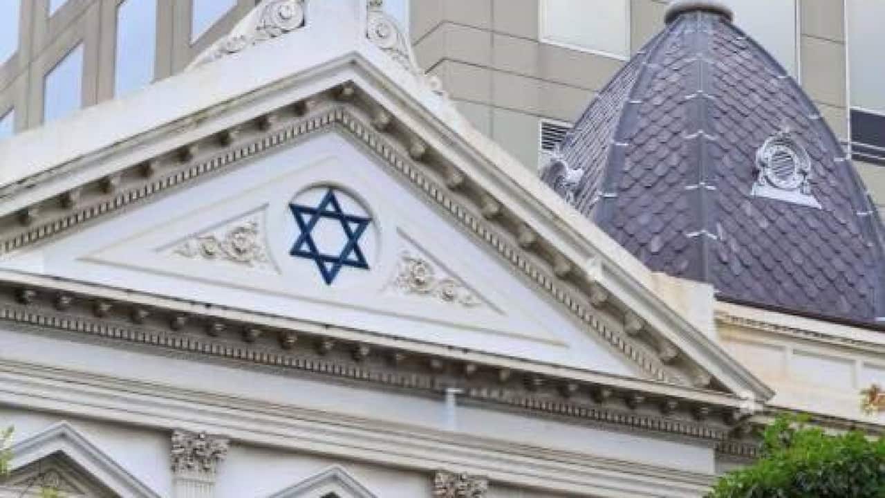 The exterior of a synagogue