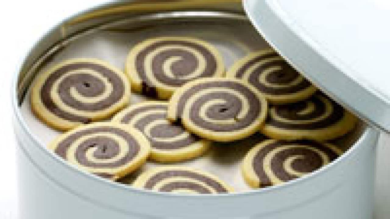 Chocolate and orange pinwheels