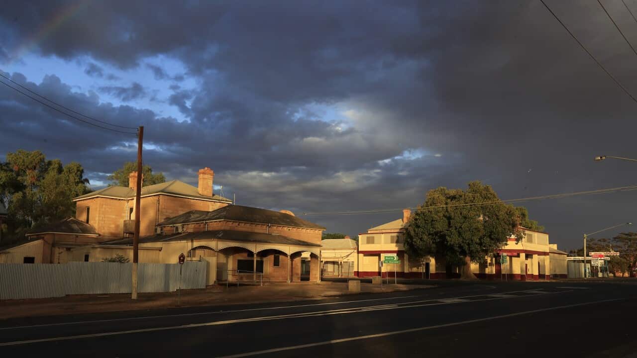 A general view of old buildings in Wilcannia in far north western NSW,Australia