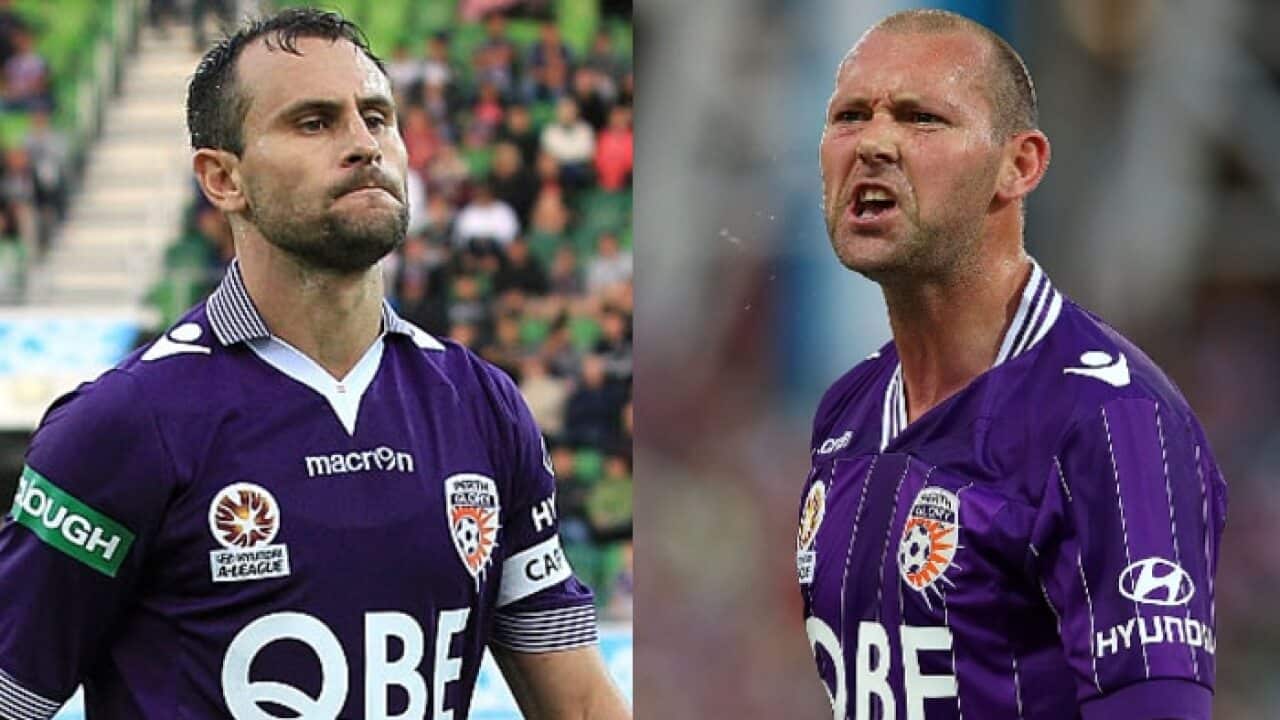 Richard Garcia and Steven McGarry during their time with Perth Glory