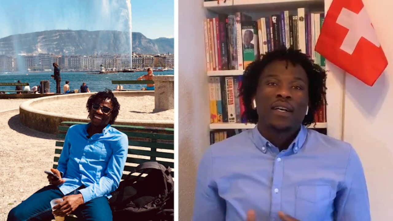 Abdul Aziz Muhamat says he is grateful to have received asylum in Switzerland. 