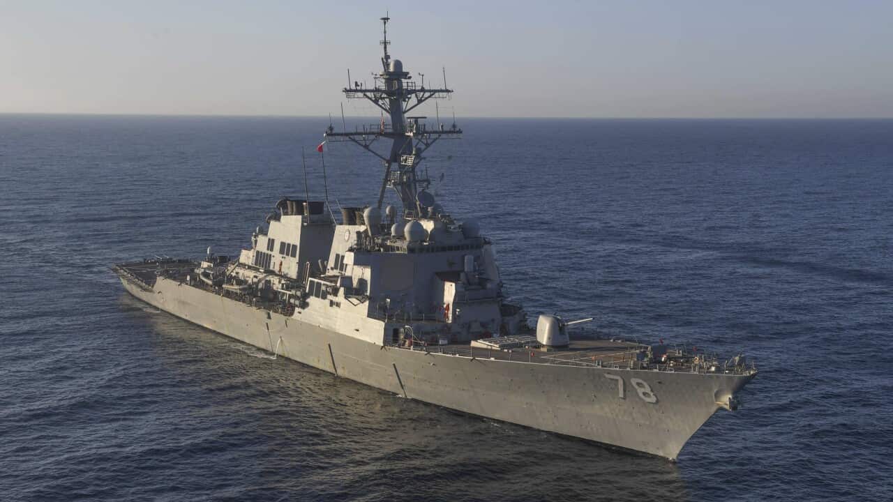 In this image provided by the U.S. Navy, the guided-missile destroyer USS Porter (DDG 78) transits the Mediterranean Sea on March 9, 2017.