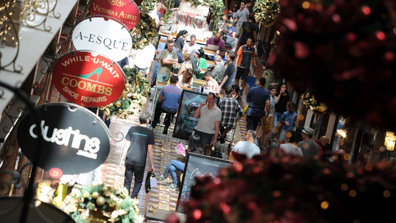Shoppers in Sydney's Central Business District