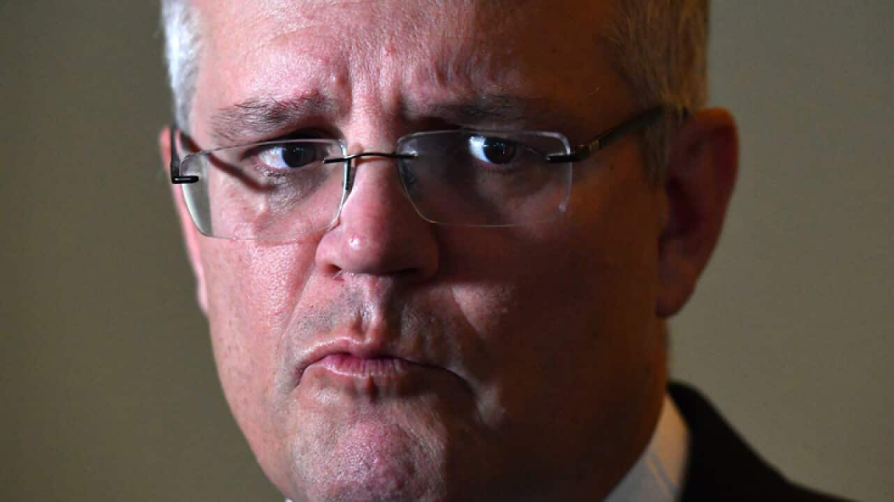 Treasurer Scott Morrison at a press conference