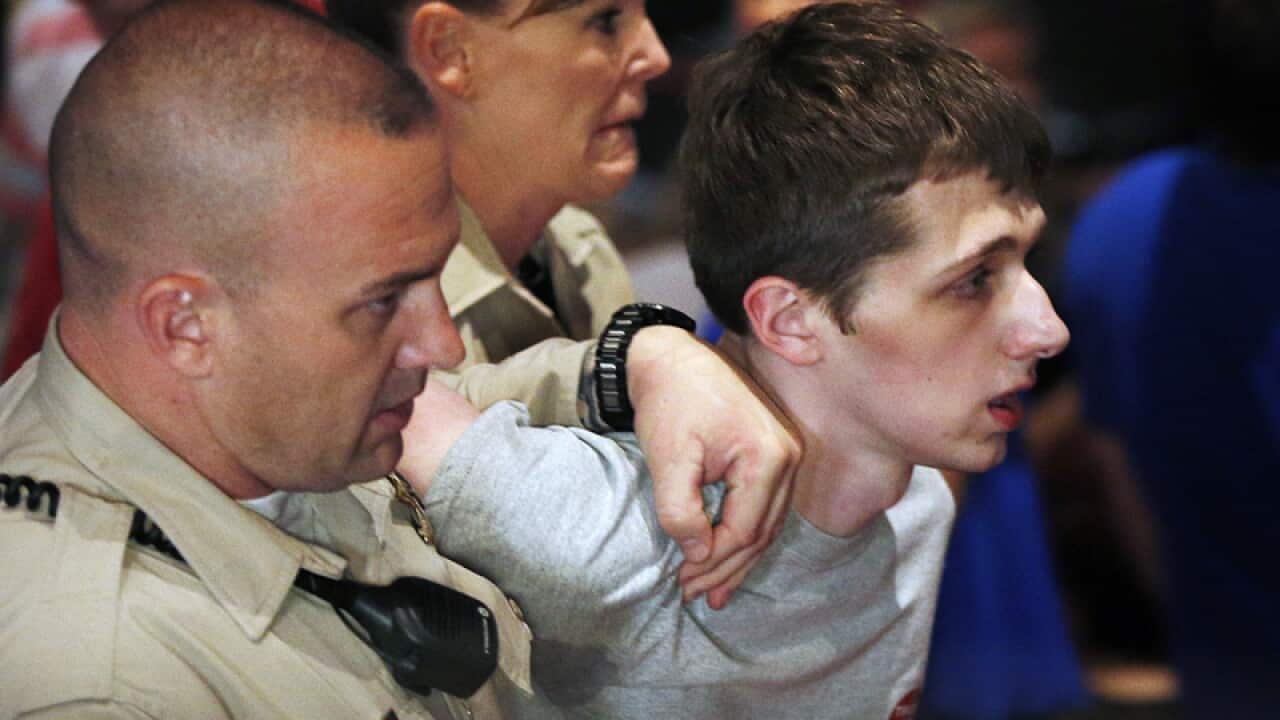 Police remove Michael Sandford