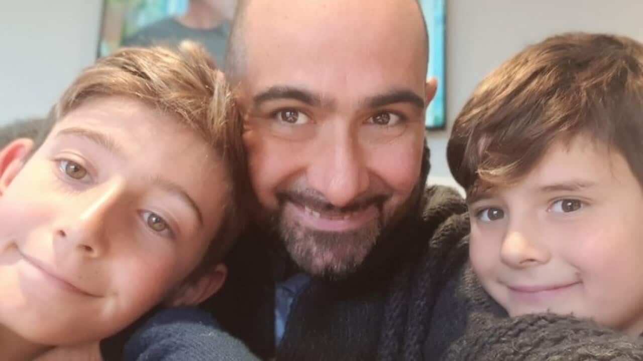 Silvio Zaccareo con i figli Federico e Edoardo