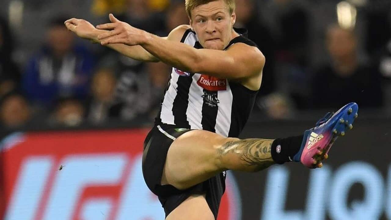 Jordan de Goey of the Magpies