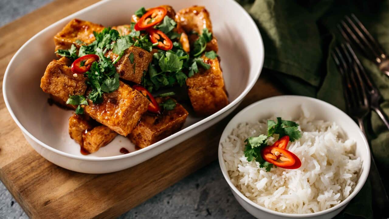 Vietnamese coconut caramel tofu