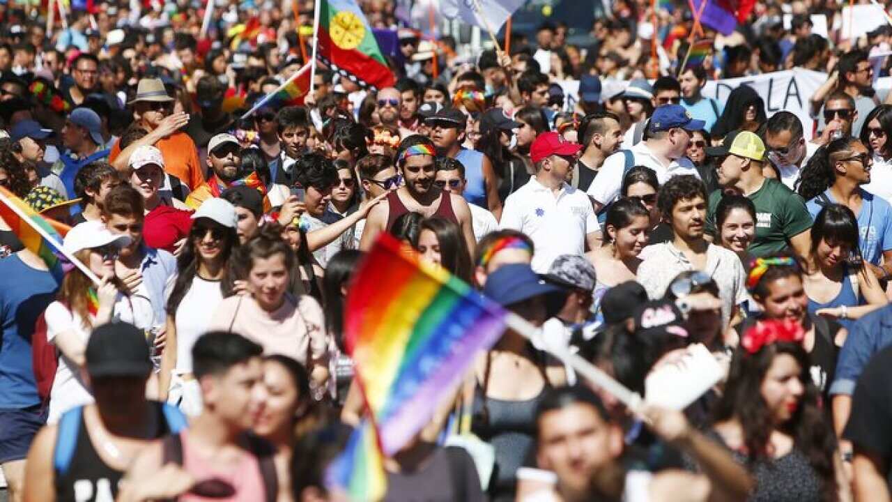 Marcha a favor del matrimonio igualitario en Chile