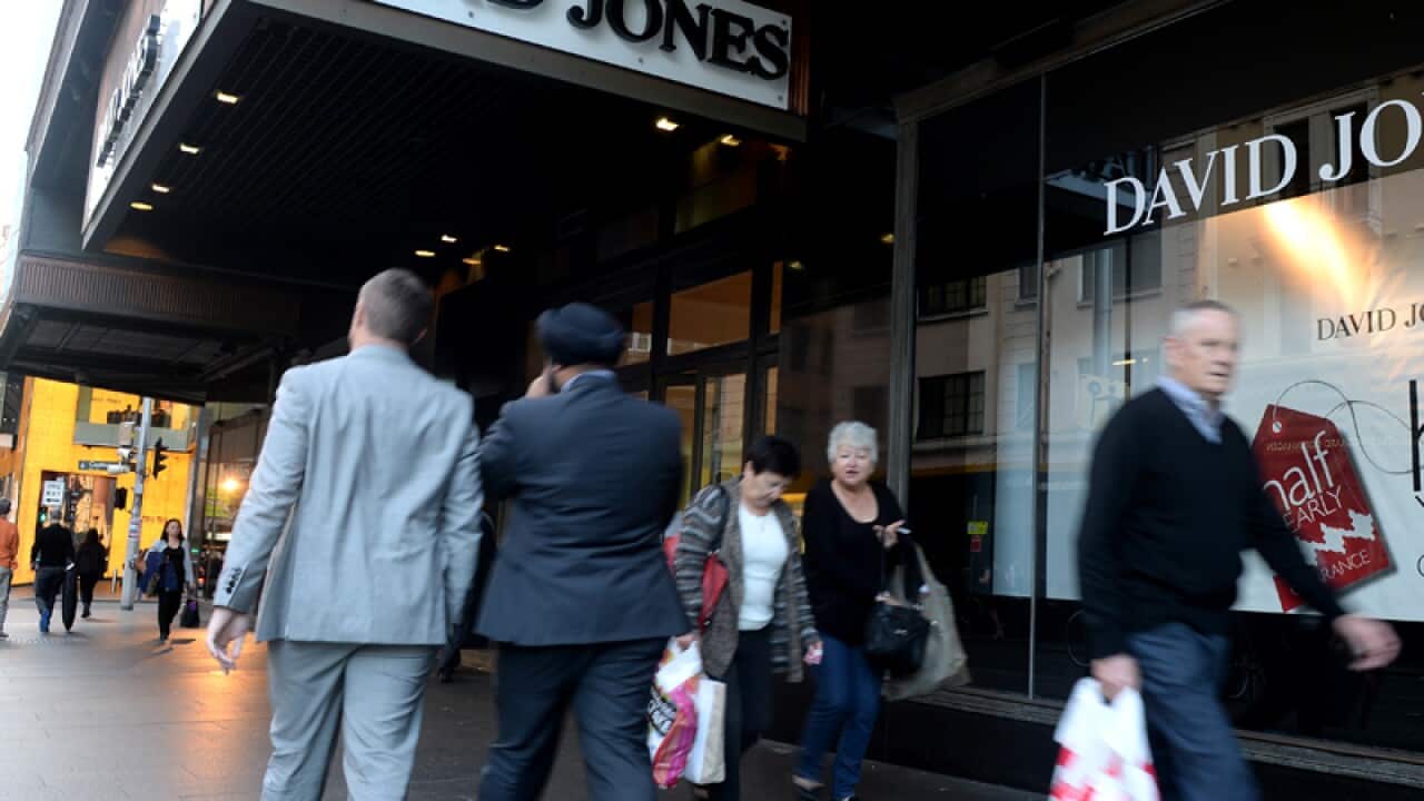 A David Jones department store is seen in Sydney