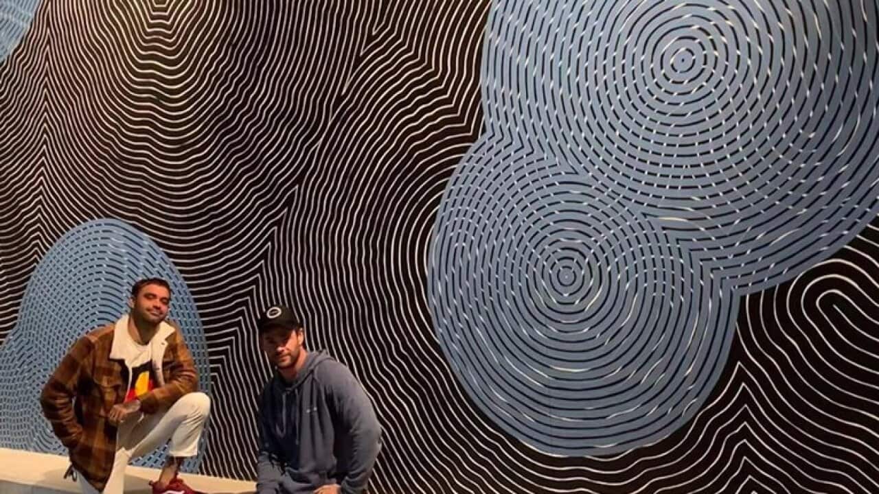Otis Carey designs Indigenous mural for Chris Hemsworth