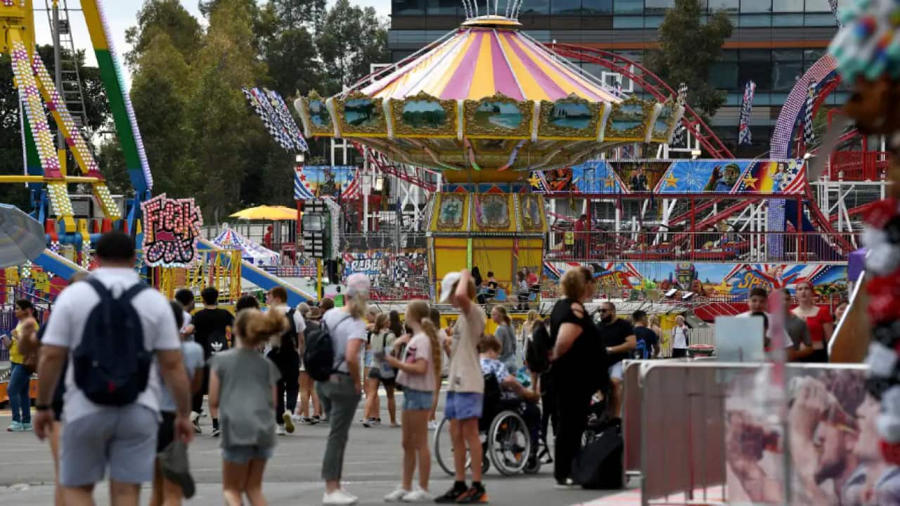 A file photo from the Sydney Royal Easter show in Sydney, 6 April, 2021.