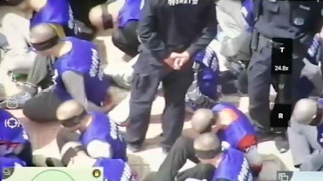 A still from the footage posted by YouTube user 'War on Fear'