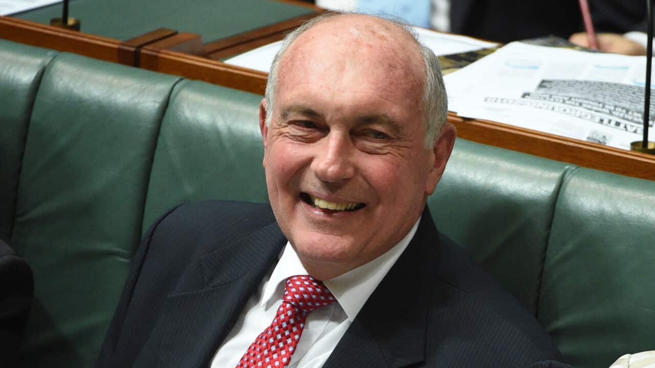 Minister for Infrastructure Warren Truss during Question Time at Parliament House in Canberra