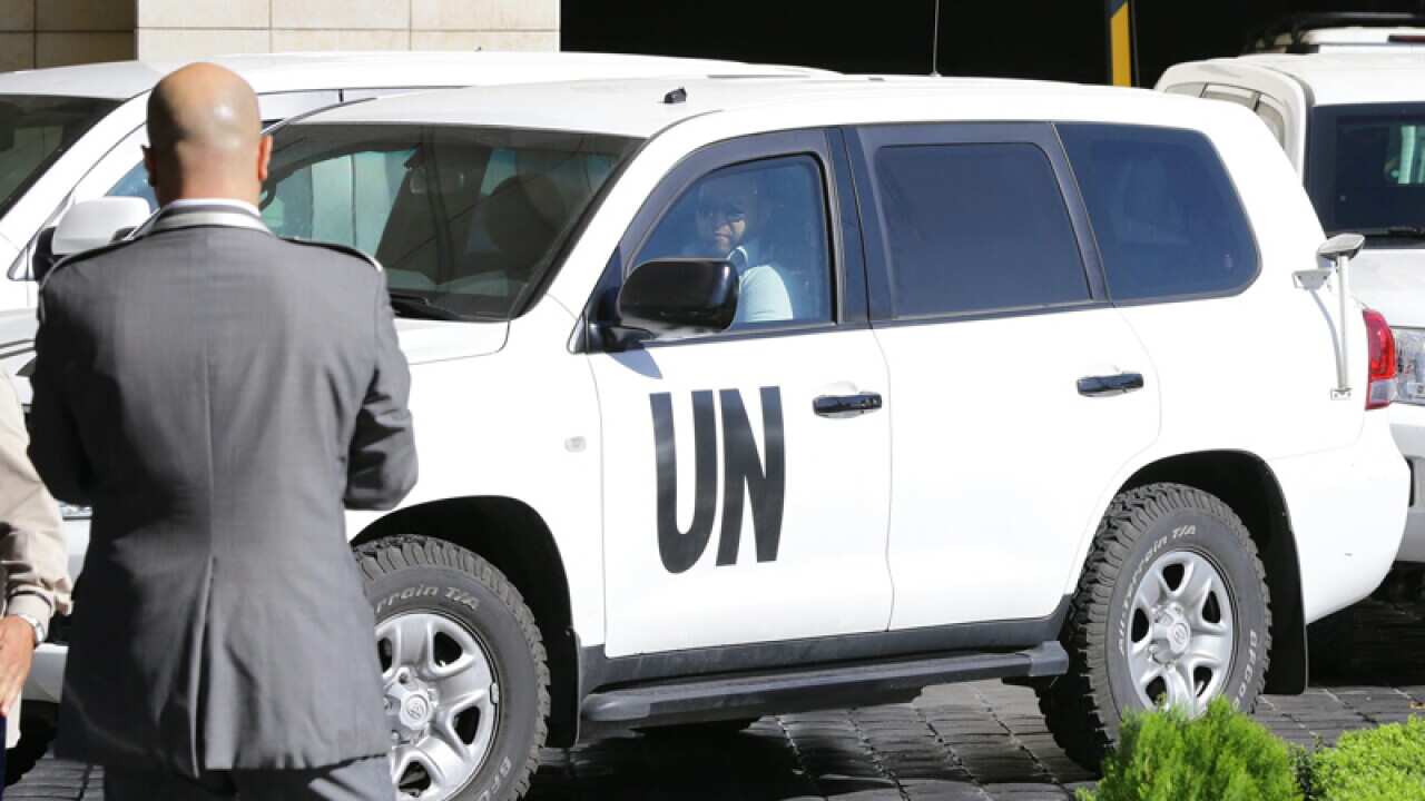 The team of weapons inspectors from the OPCW in Damascus, Syria