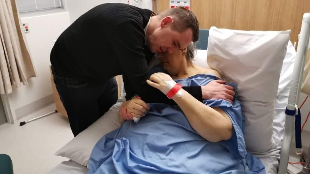Clayton and Rhonda's last hug.