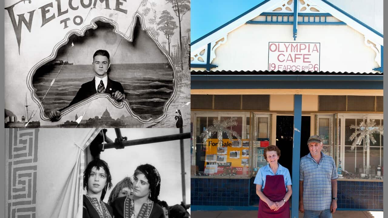 photo collage from ‘Greek Australians: In Their Own Image’ exhibition