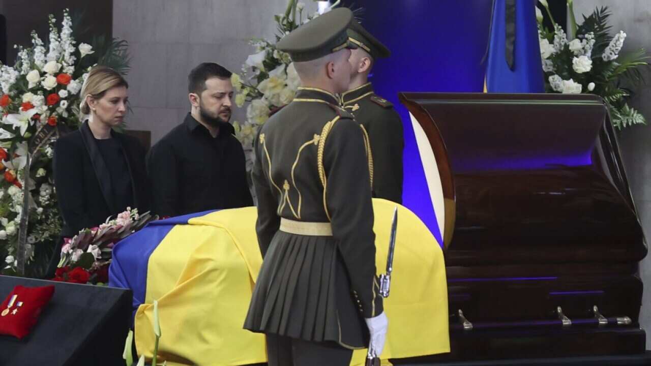 President of Ukraine Volodymyr Zelenskyy and his wife Olena took part in the farewell ceremony for President of Ukraine in 1991-1994 Leonid Kravchuk.