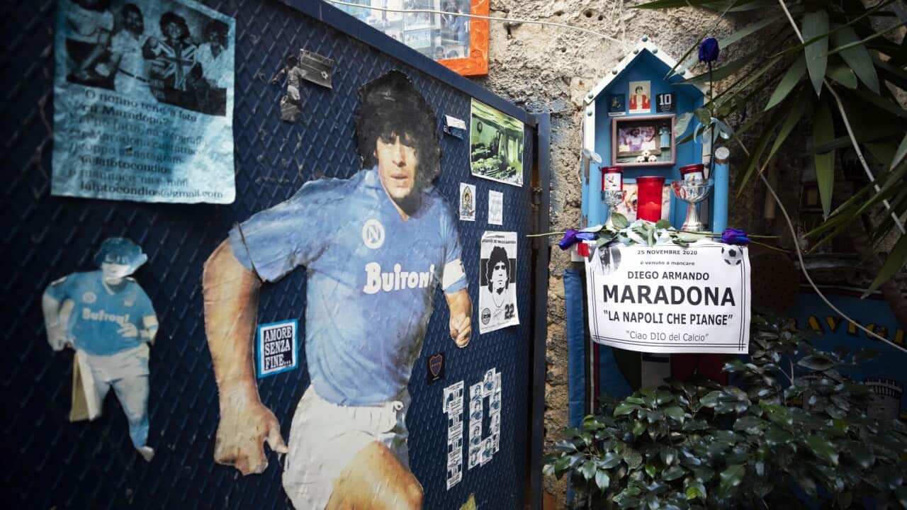 Naples Death of Maradona Votive chapel dedicated to Maradona, Quartieri Spagnoli
