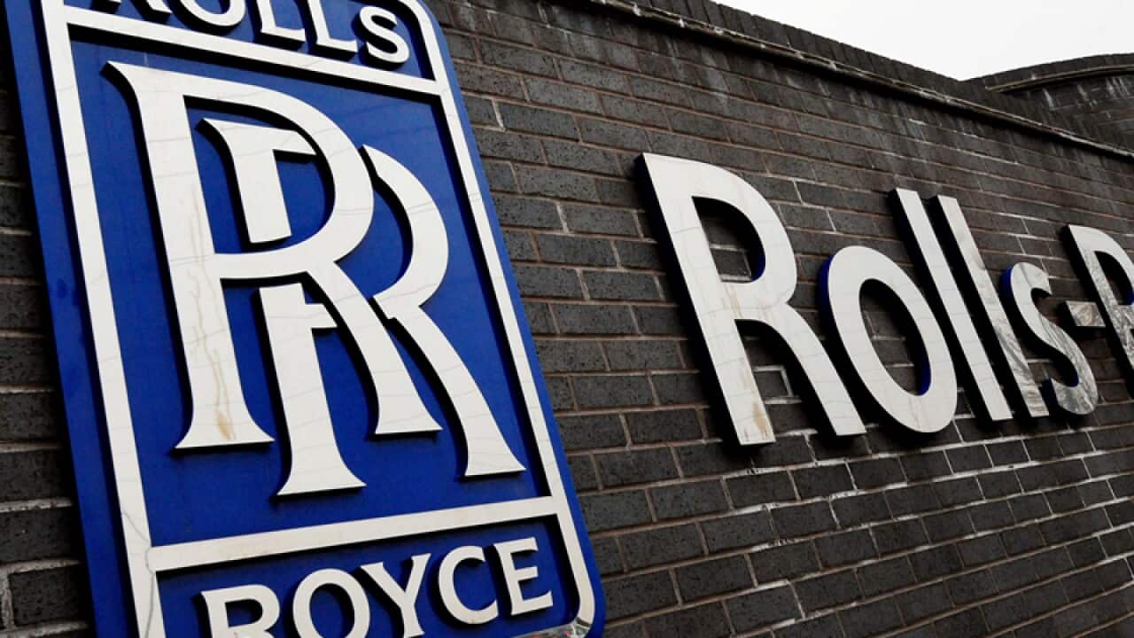 The Rolls Royce logo at Derby