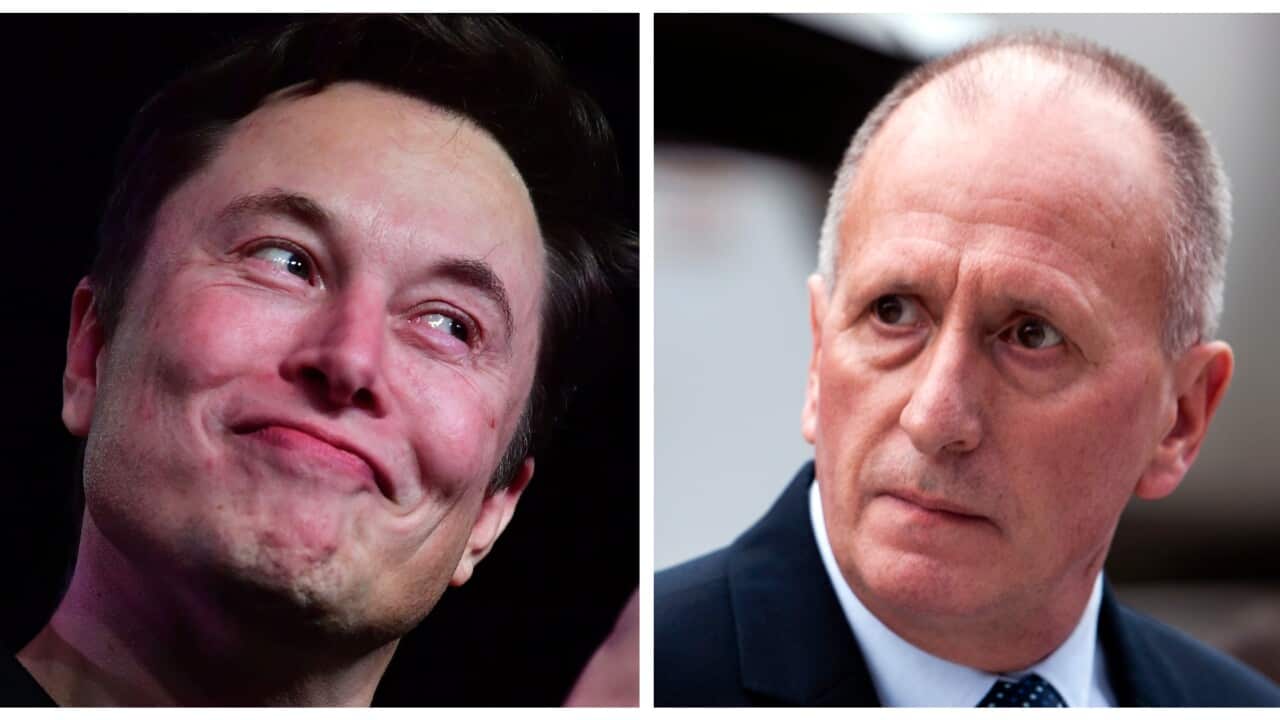 The plaintiff, Vernon Unsworth (R), was seeking $US190 million ($A277 million) damages against Mr Musk.