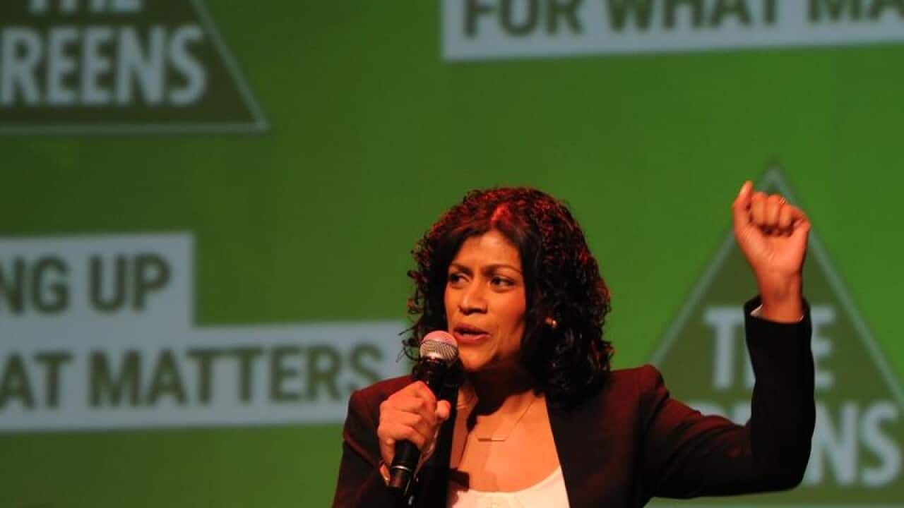 Greens new leader Samantha Ratnam at Greens function