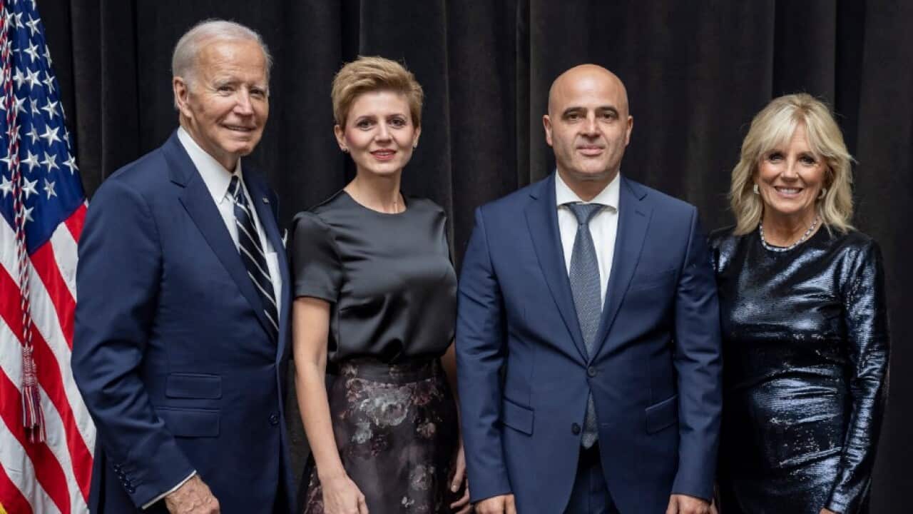 Joe Biden, Elena Kovacevska, Dimitar Kovacevski, Jill Biden
