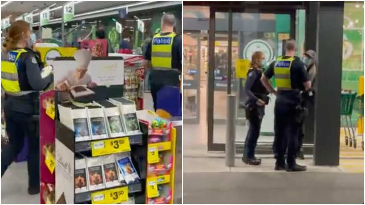 Victoria police officer's heartwarming act has been captured on camera.