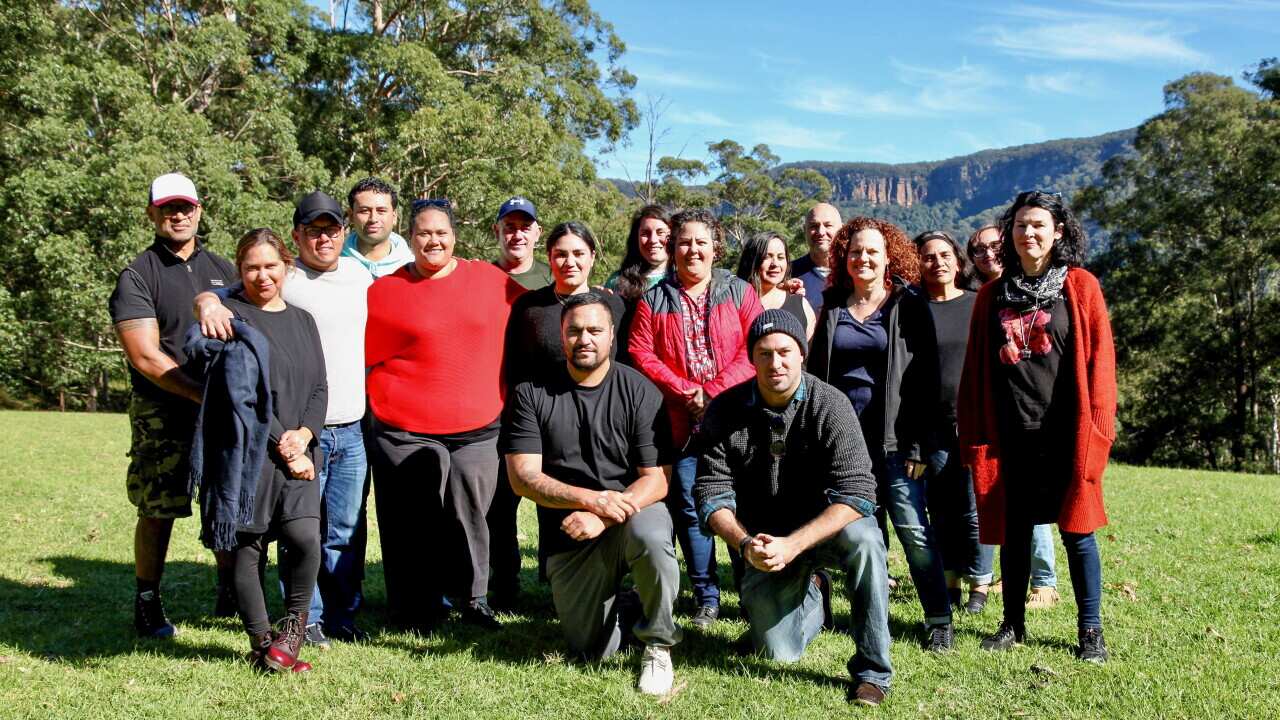 Selected filmmakers at a workshop
