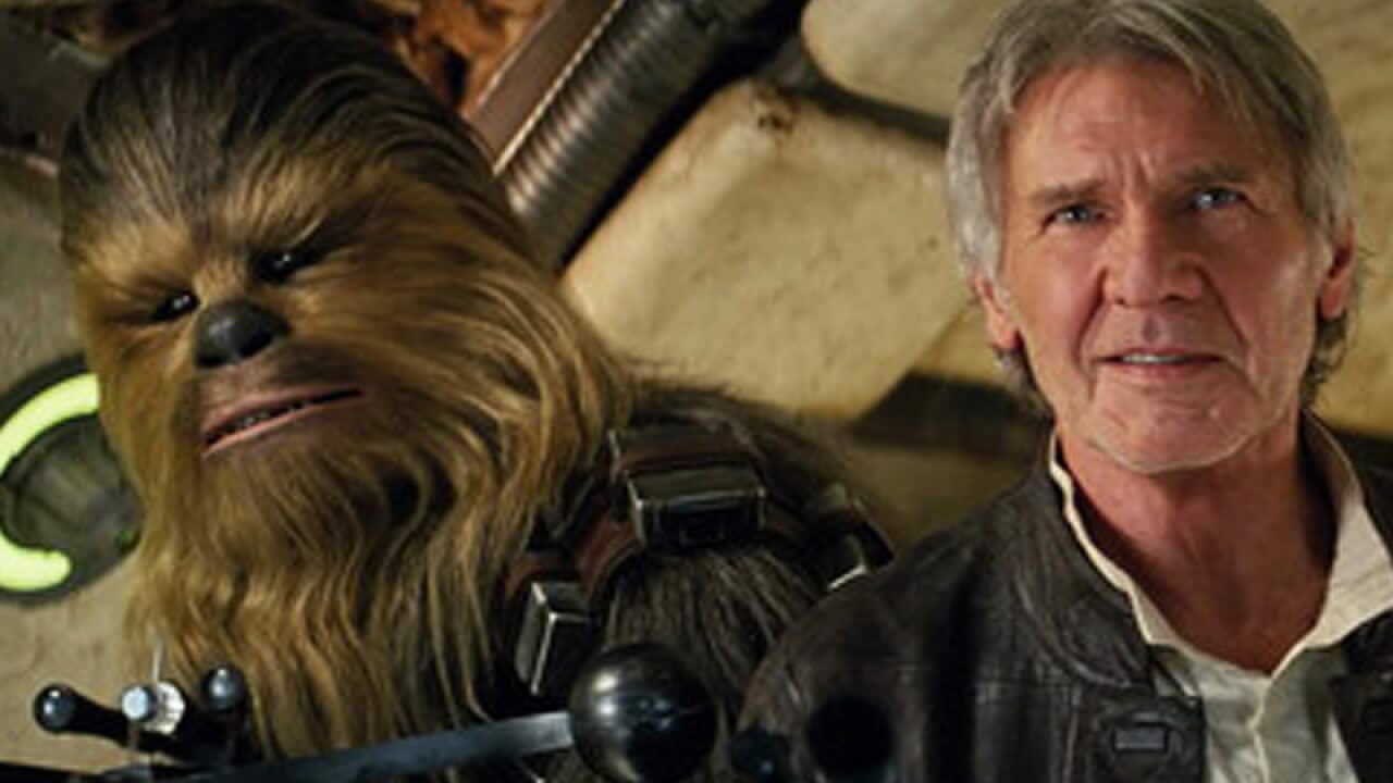 A scene from Star Wars: The Force Awakens