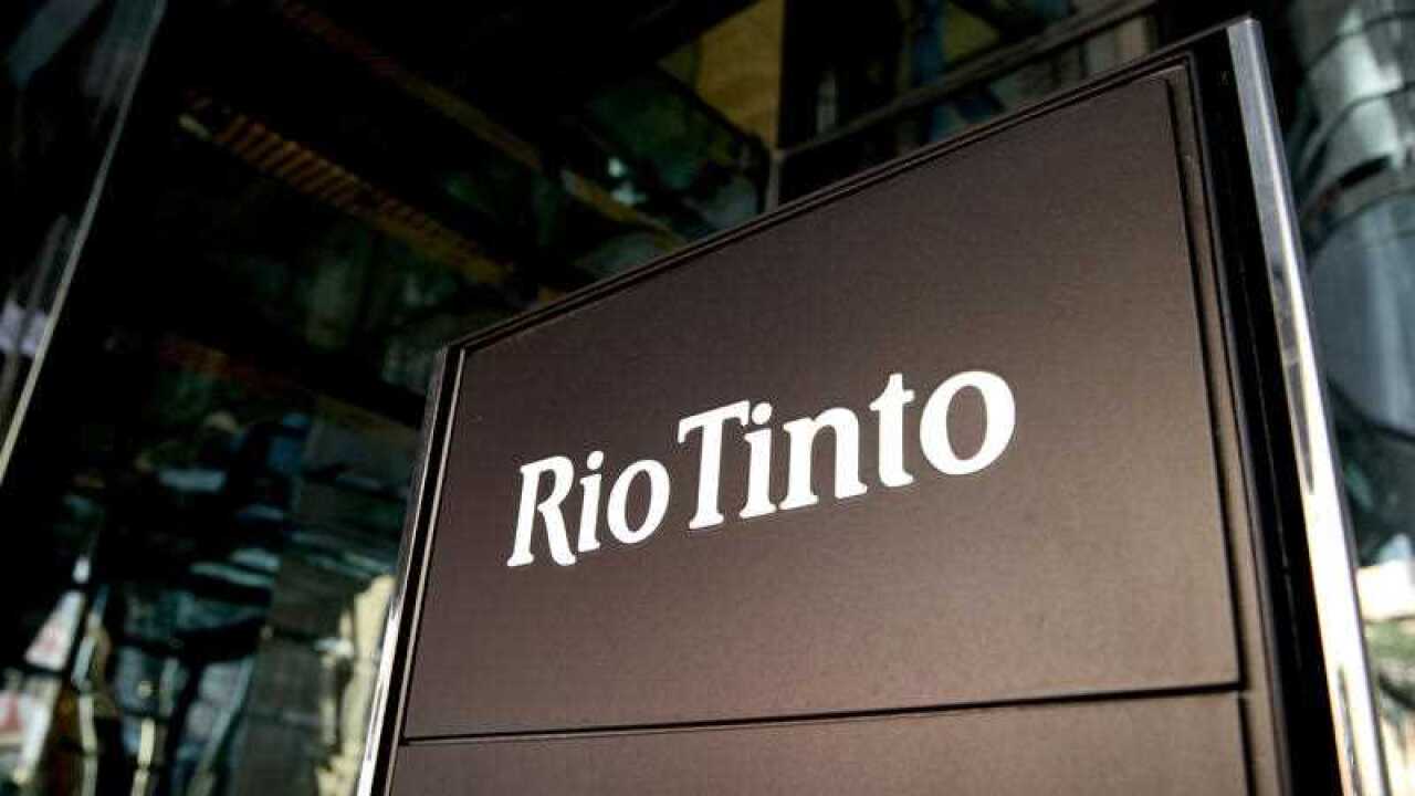 a stock image of a rio tinto sign