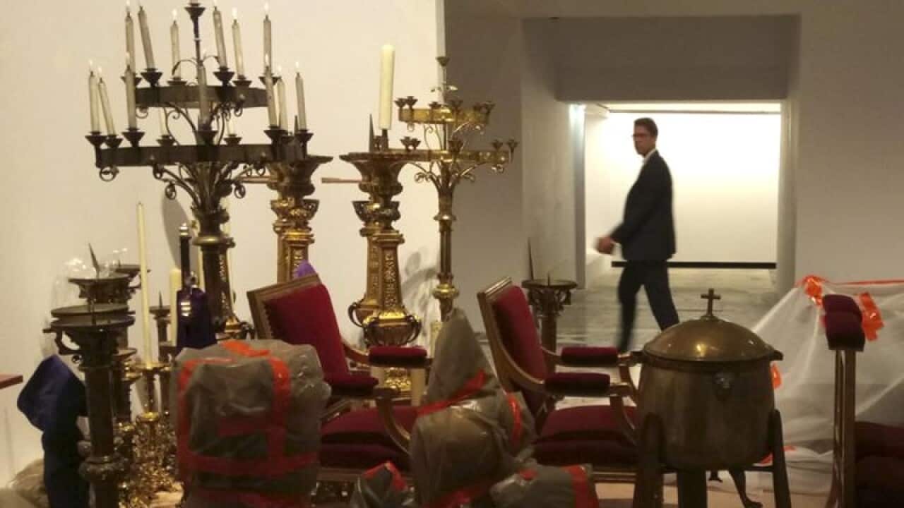 Some of the artifacts rescued from the fire