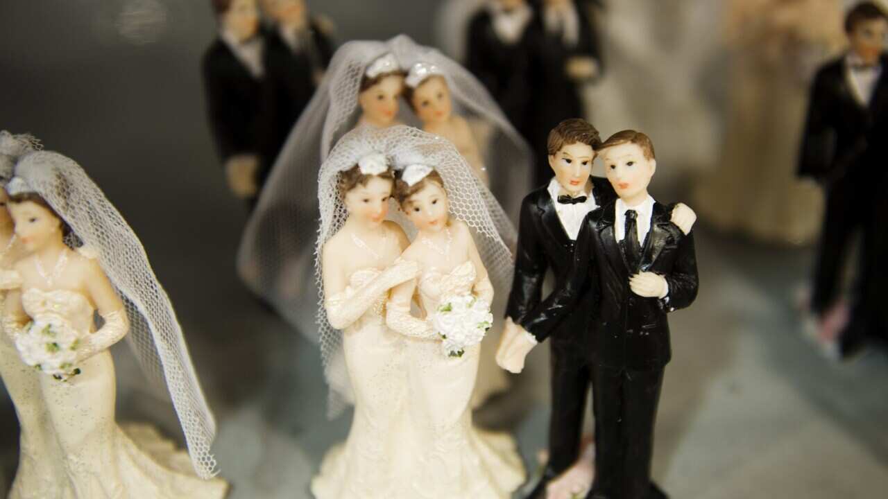 Same-sex wedding cake toppers