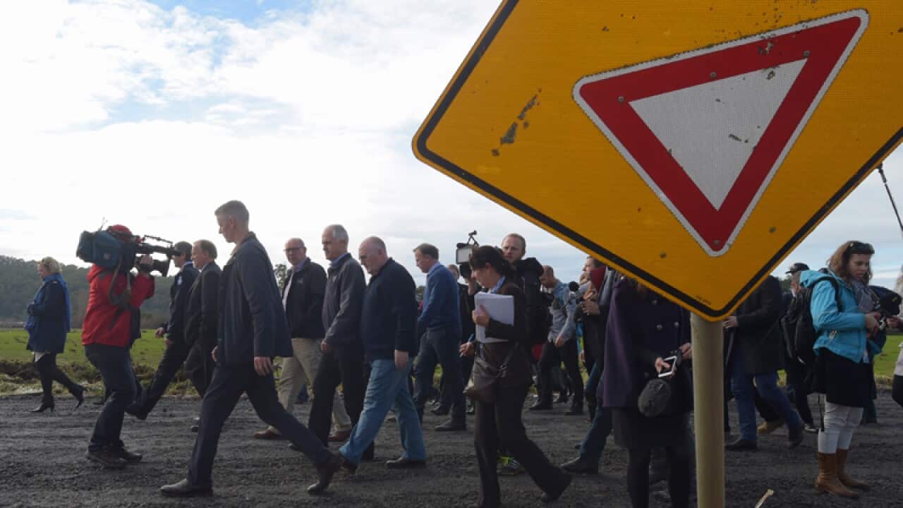 Prime Minister Malcolm Turnbull near Latrobe, Tasmania
