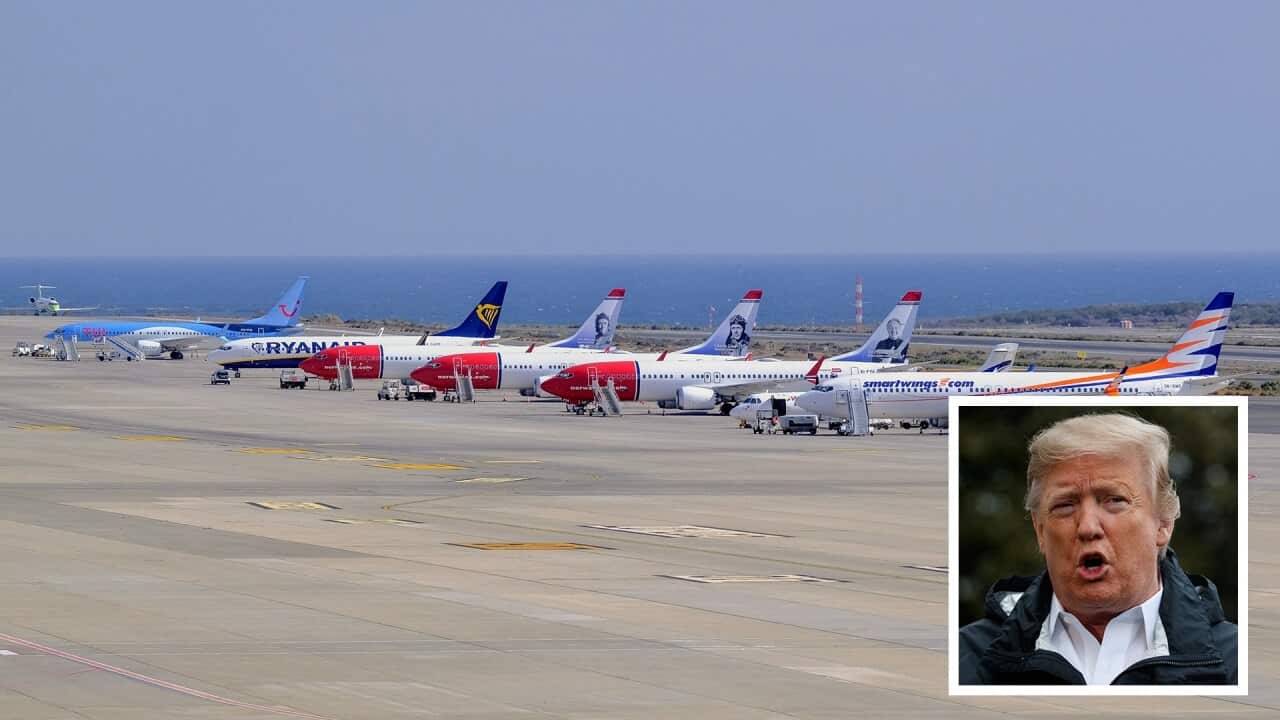 President Donald Trump says his administration is grounding Boeing MAX planes.