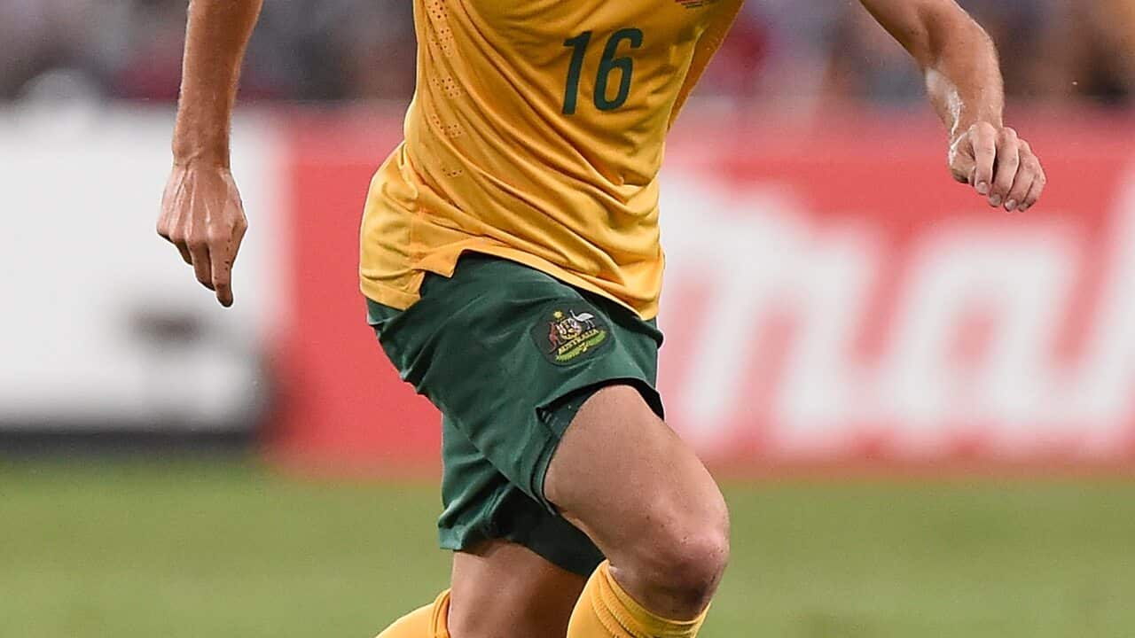 Socceroo Nathan Burns is edging towards a lucrative move to China (Getty)